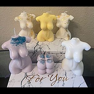 Handmade candles female body
